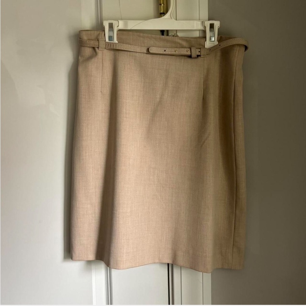 H&M Beige Pencil Skirt with Belt